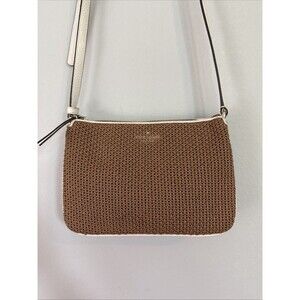 Kate Spade Jackson Straw Triple Gusset Crossbody Bag Brown, Small